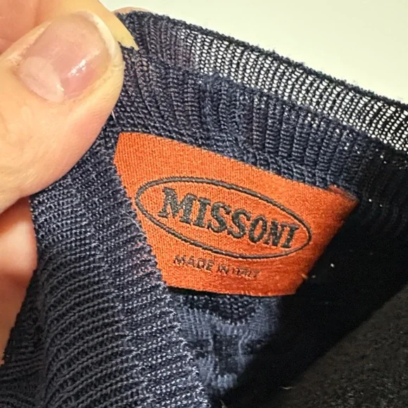Missoni Navy Textured Knit Tank with Matching Cardigan - Picture 3 of 7